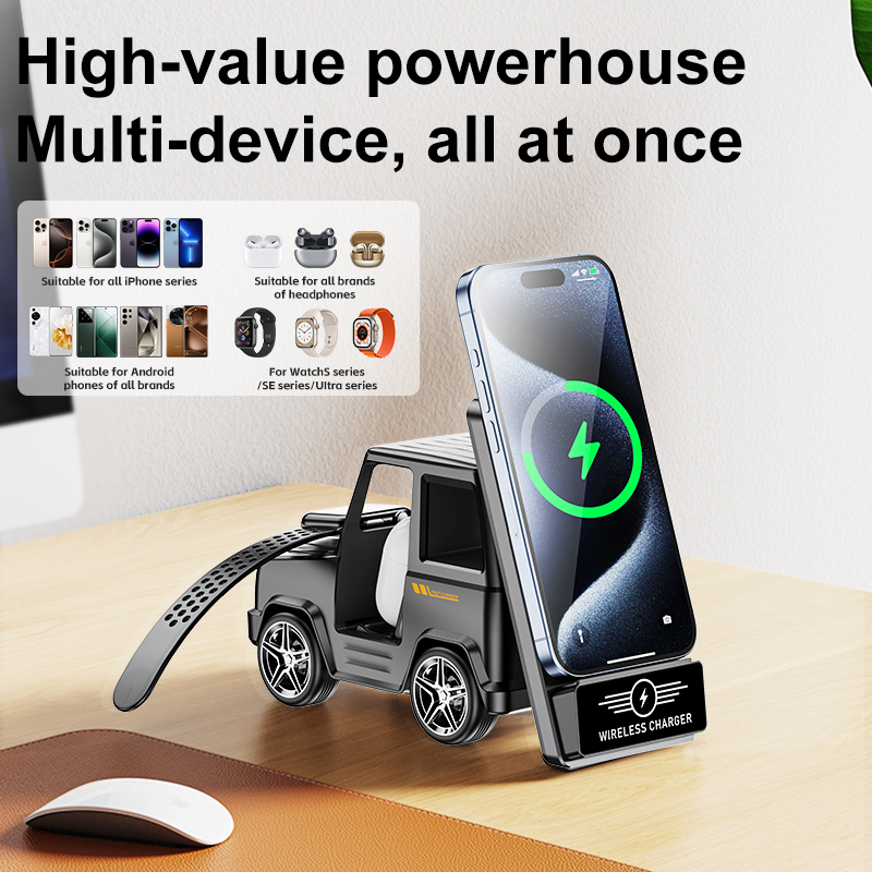 Wireless Charger Watch - Multifunktionales kabelloses Ladegerät 3-in-1 für iPhone