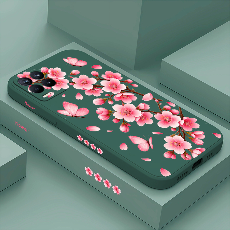 Realme Note 50 - Handyhülle mit rosa Blumenmuster für OPPO