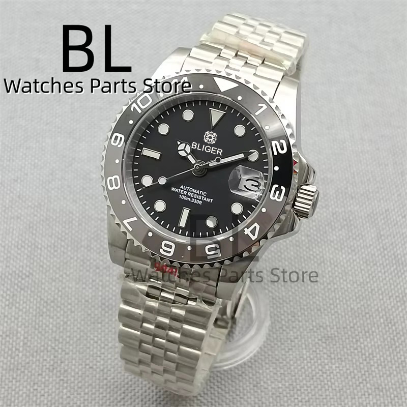 Ceramic Link Bracelet - BLIGER 40 mm Herrenuhr NH35 Automatik