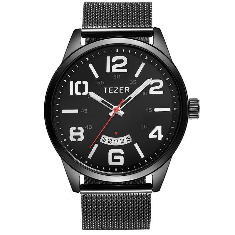 Stainless Mesh Band - TEZER Herren Casual Quarz-Armbanduhr | Großes