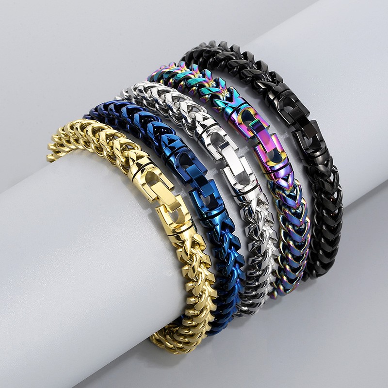 Ceramic Link Bracelet - Regenbogen Armband 10mm Hip Hop Fischgräten