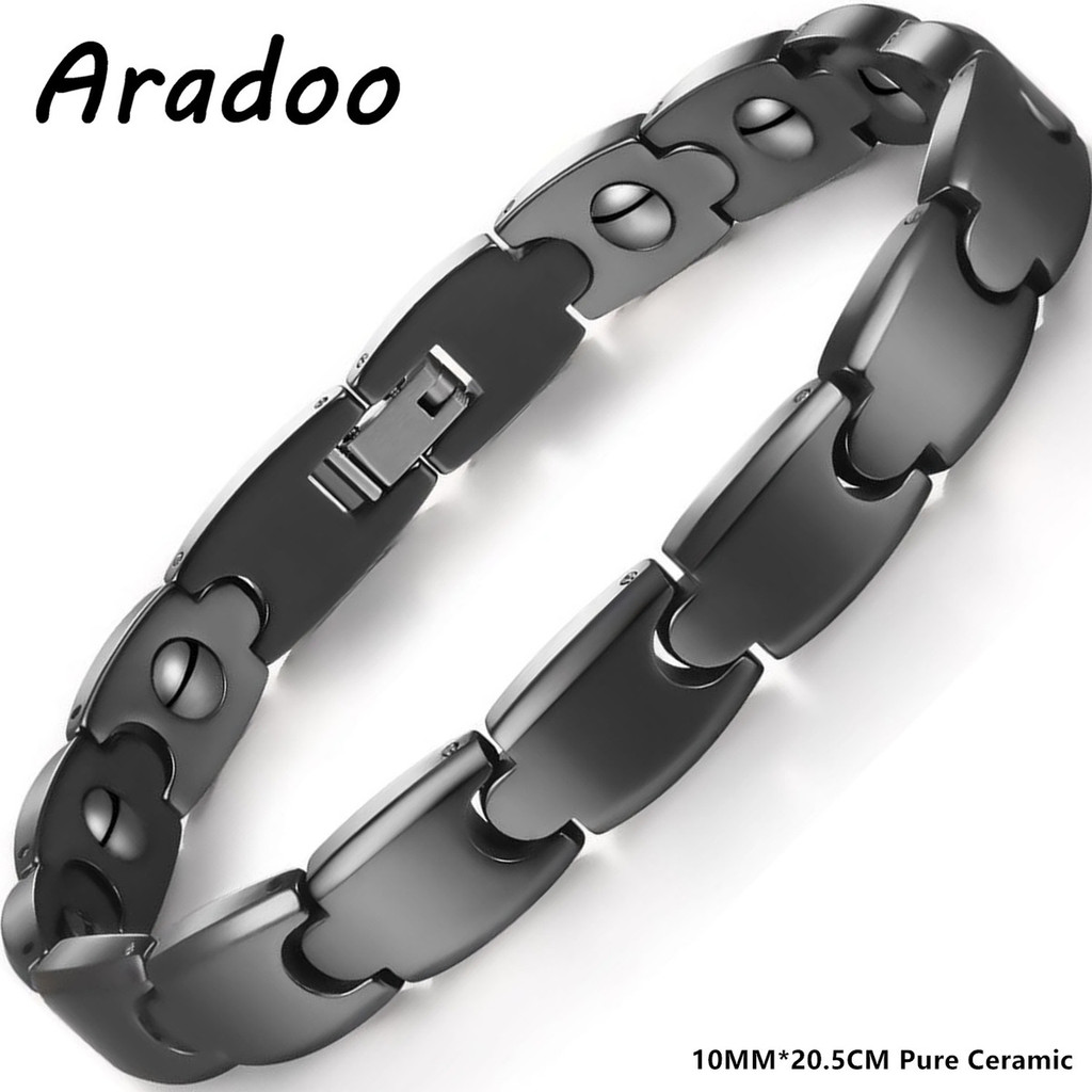 Ceramic Link Bracelet - Aradoo Premium Keramik Hämatit Magnetarmband Schmuck