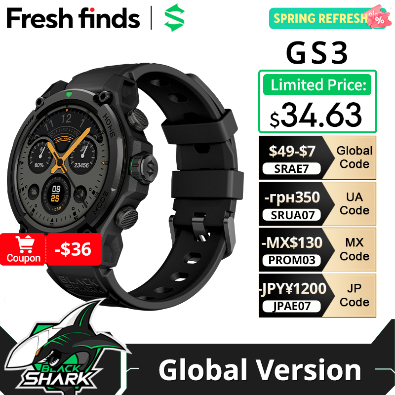 Smartwatch Faces - [Weltpremiere] Blackshark GS3 Smartwatch Globale Version