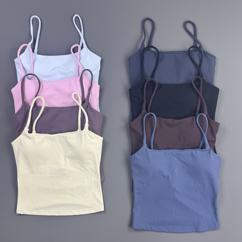 Rugged Sport Strap - Gym-Top für Damen, Spaghettiträger-Camisole, Tanktop, einfarbig,