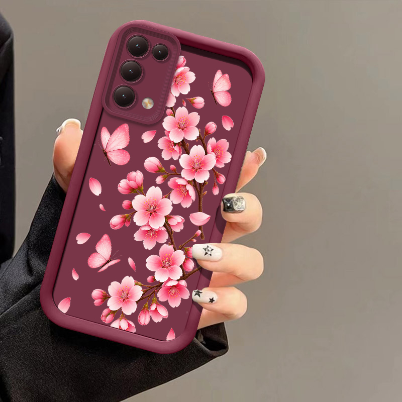 Realme Note 50 - Handyhülle mit rosa Blumenmuster für OPPO