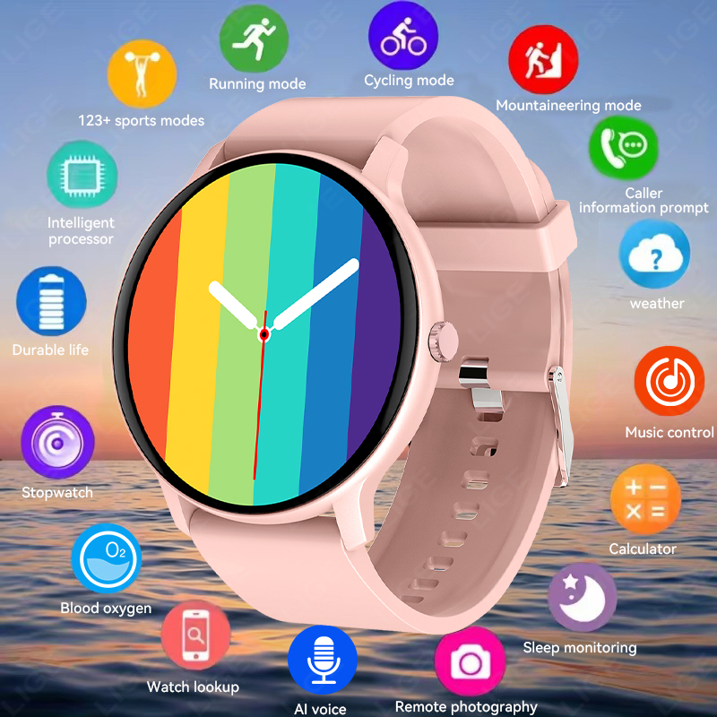 Smartwatch Faces - LIGE 2026 Smartwatch mit DIY-Zifferblättern, Bluetooth-Anruffunktion,