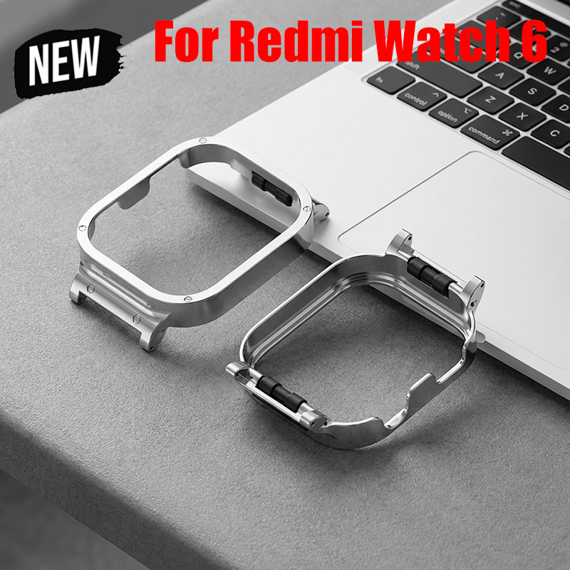 Rugged Sport Strap - Metallrahmen-Gehörschutzschale für Redmi Watch 6, Armbänder,