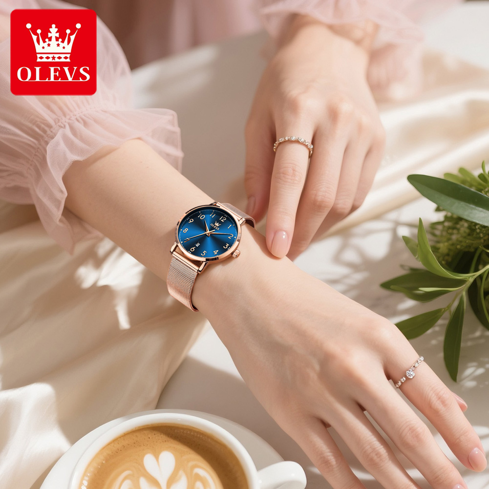 OLEVS 5653 Damenuhren, elegant – Stainless Mesh Band Bewertung und Preis