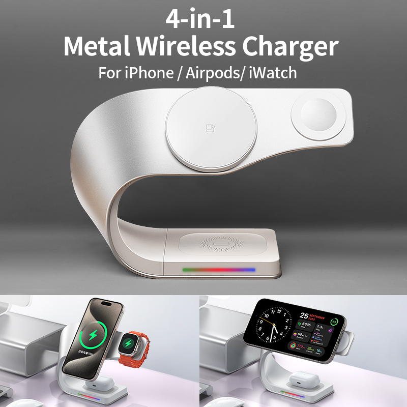 Metallgehäuse 4-in-1 Kabellose – Wireless Charger Watch Bewertung und Preis