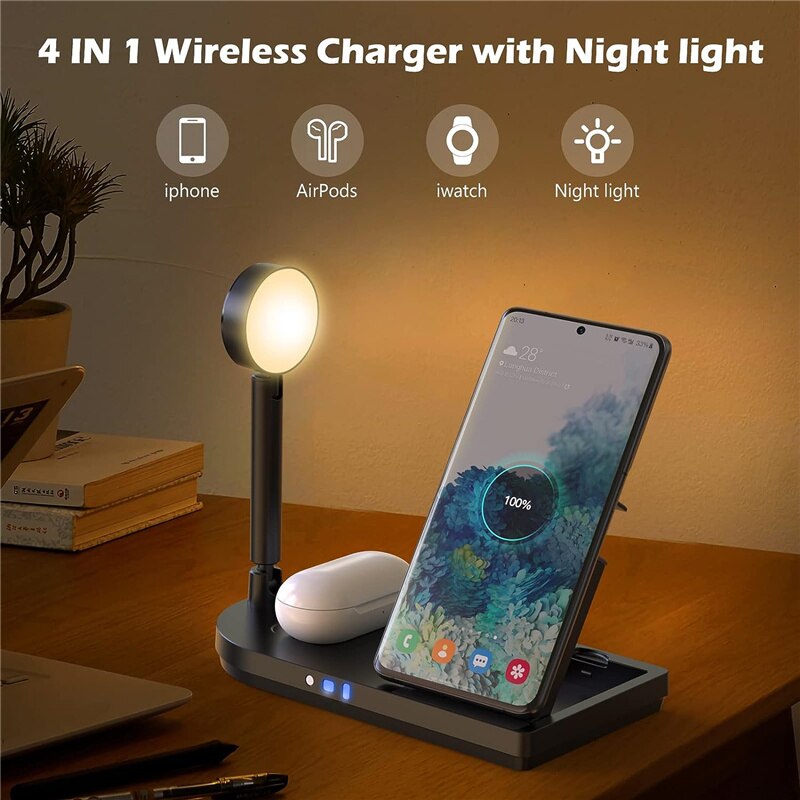 Faltbarer 3-in-1-Wireless-Lade – Wireless Charger Watch Bewertung und Preis