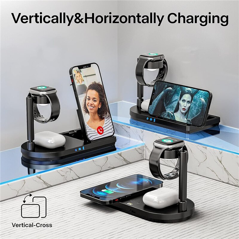 Faltbarer 3-in-1-Wireless-Lade – Wireless Charger Watch Bewertung und Preis