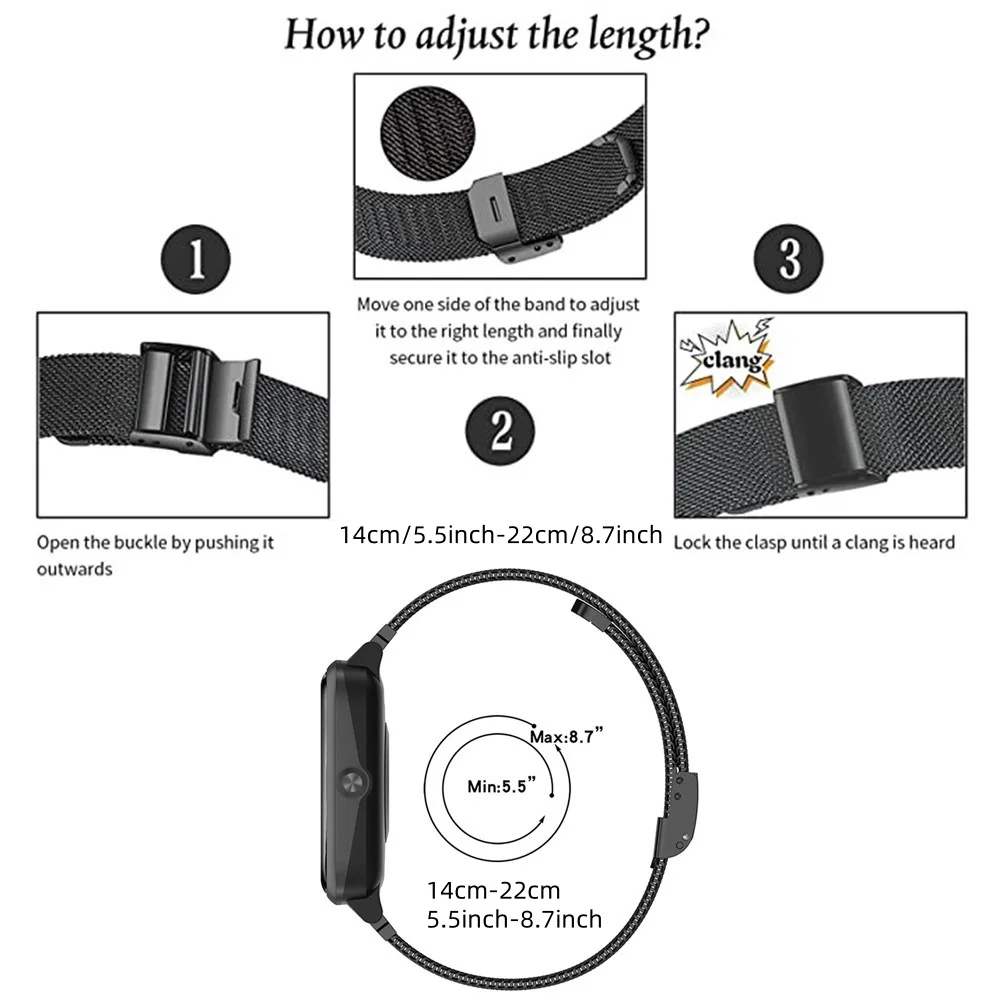 Metallbänder für Honor Watch 4 – Stainless Mesh Band Bewertung und Preis