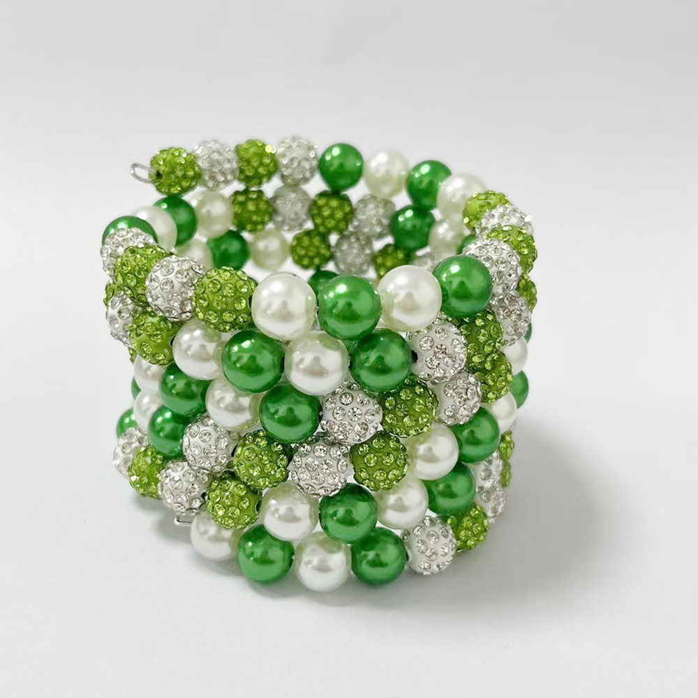Links Mehrschichtiges grün-wei – Ceramic Link Bracelet Bewertung und Preis