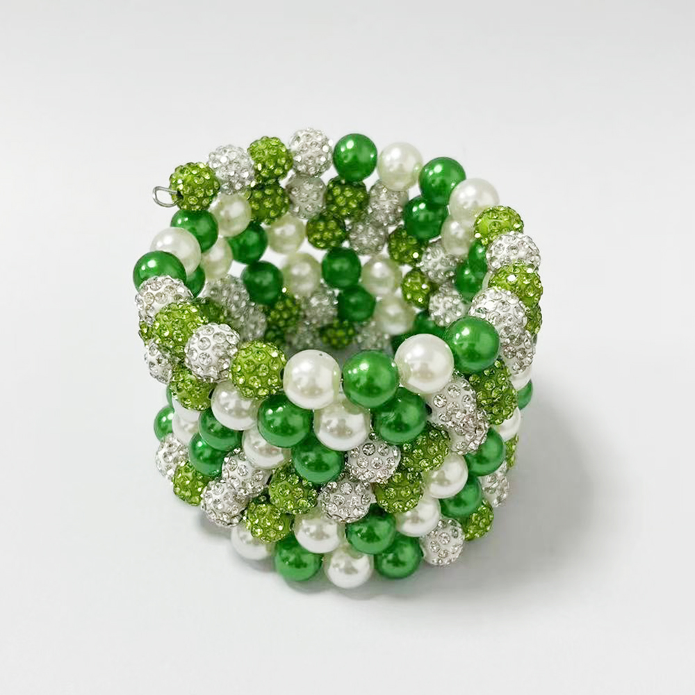 Links Mehrschichtiges grün-wei – Ceramic Link Bracelet Bewertung und Preis