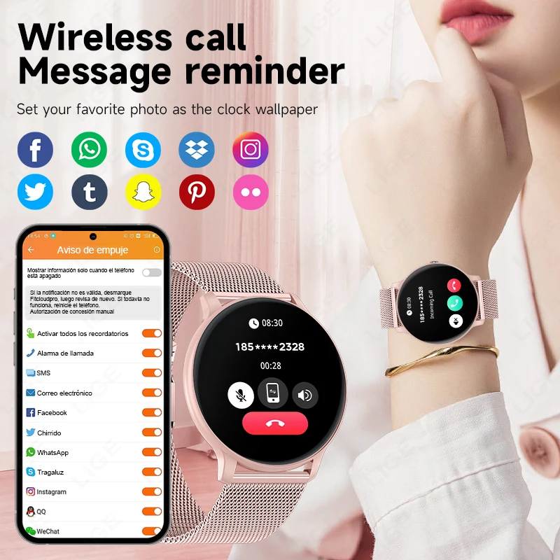 LIGE Bluetooth-Anruf-Smartwatc – Smartwatch Custom Bewertung und Preis