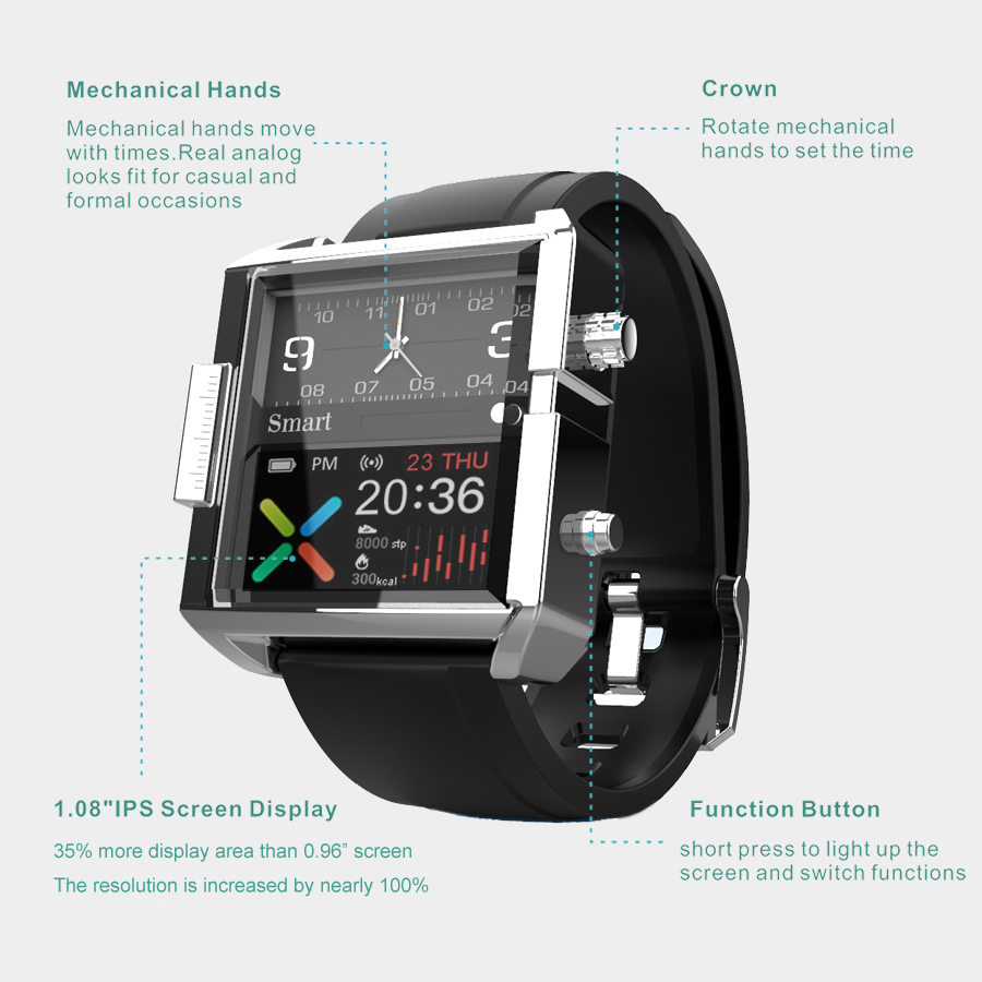 T9 hybrid smartwatch herzfrequ – Smartwatch Custom Bewertung und Preis