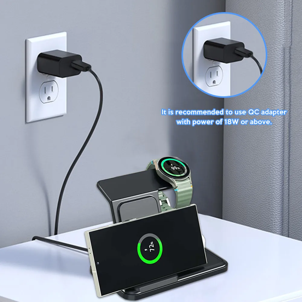 3-in-1 Kabellose Ladestation f – Wireless Charger Watch Bewertung und Preis