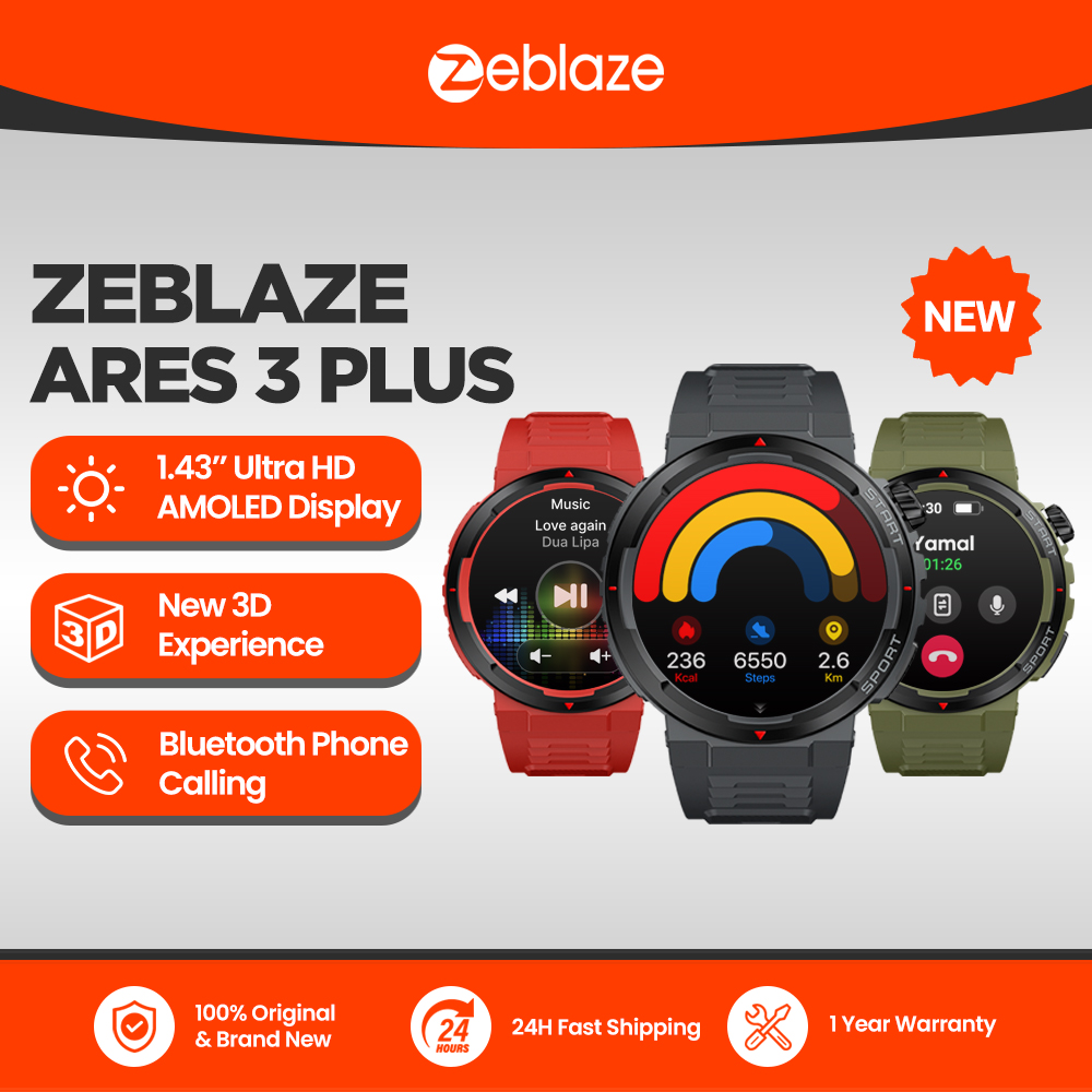 Neue Zeblaze Ares 3 Plus 1,43' – Smartwatch Faces Bewertung und Preis
