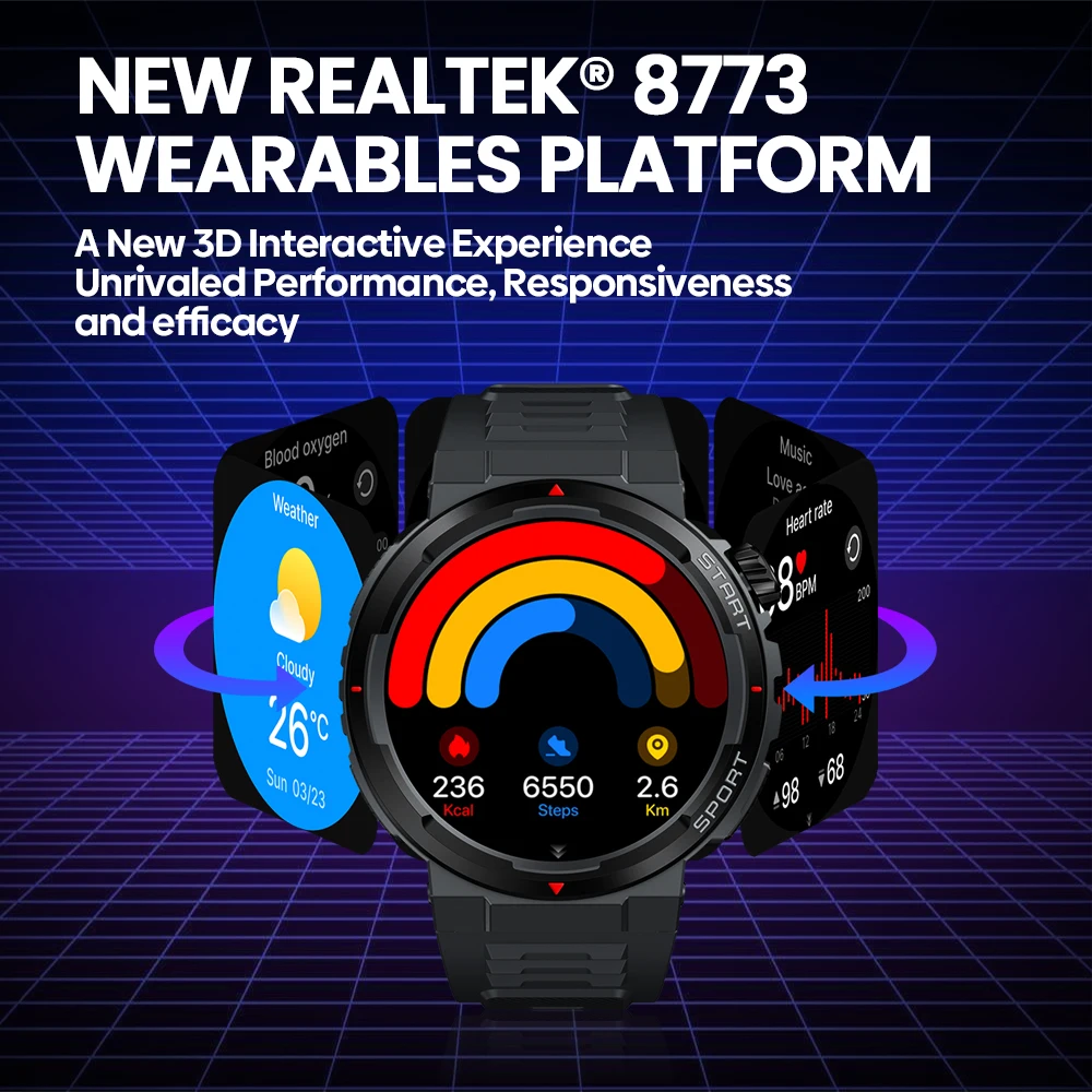 Neue Zeblaze Ares 3 Plus 1,43' – Smartwatch Faces Bewertung und Preis