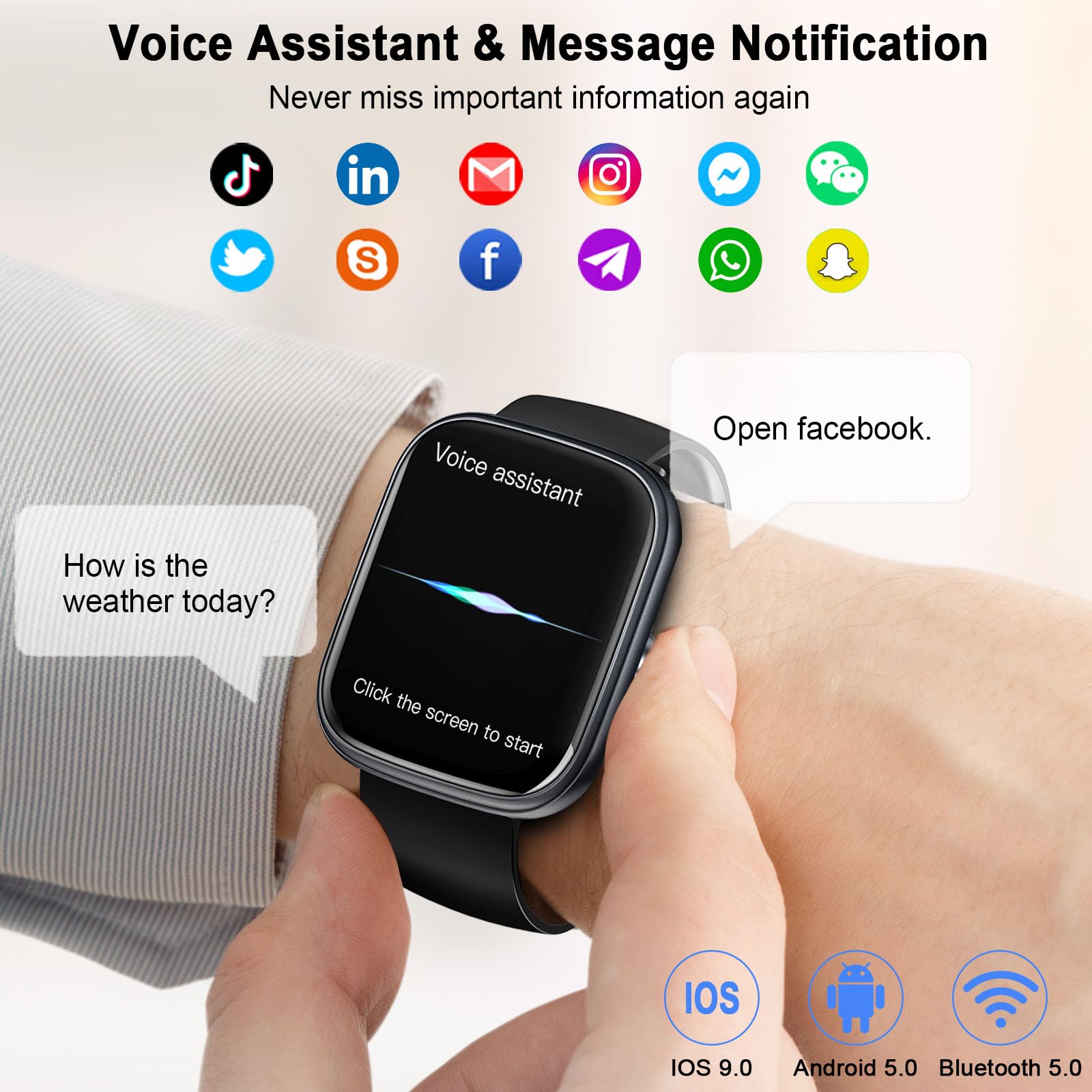 Smartwatch, 1,91-Zoll-Smartwat – Smartwatch Faces Bewertung und Preis